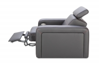 Fotel z elektryczną funkcją relaks Basic RE - skóra fotel z podnóżkiem 