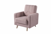 Fotel wypoczynkowy Latina  różowy fotel skandynawski 