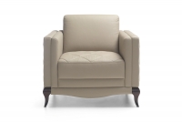 Fotel z przeszyciami Laviano skórzany fotel 