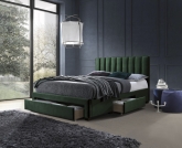 GRACE łóżko z szufladami ciemny zielony velvet grace łóżko z szufladami ciemny zielony velvet