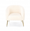 GRIFON fotel wypoczynkowy kremowy / złoty grifon fotel wypoczynkowy kremowy / złoty