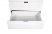 Dziecięca komoda z szufladami i przewijakiem Iwo - biały/sosna  komoda z pojemną szufladą  