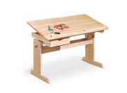 Drewniane biurko dla dziecka Julia z regulacją wysokości 110 cm - sosna julia biurko sosna