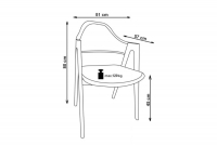 Krzesło tapicerowane K247 - biały / dąb miodowy Krzesło tapicerowane K247 - biały / dąb miodowy