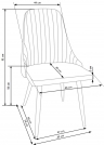 Krzesło tapicerowane K285 - jasny popiel k285 krzesło jasny popiel