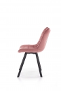 K332 krzesło nogi - czarne, siedzisko - różowy k332 krzesło nogi - czarne, siedzisko - różowy