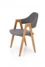 Krzesło tapicerowane K344 - popielate krzesło metalowe