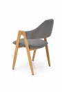 Krzesło tapicerowane K344 - popielate krzesło do salonu