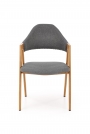 Krzesło tapicerowane K344 - popielate popielate krzesło