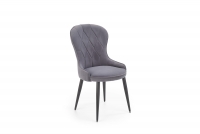 Krzesło tapicerowane K366 z metalowymi nogami - popiel K366 krzesło popiel