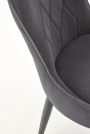 Krzesło tapicerowane K366 z metalowymi nogami - popiel k366 krzesło popiel