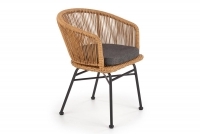 K400 krzesło czarny / naturalny / popielaty krzesło na taras