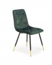Nowoczesne krzesło tapicerowane K438 - ciemny zielony krzesło tapicerowane z pikowaniem