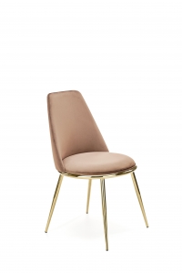 Krzesło tapicerowane K460 - beżowy / złoty k460 krzesło beżowy (1p=2szt)