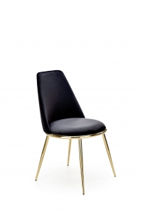 Krzesło tapicerowane K460 - czarny / złoty k460 krzesło czarny (1p=2szt)