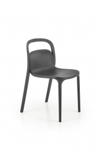 Krzesło z tworzywa sztucznego K490 - czarny k490 krzesło plastik czarny(1p=4szt)