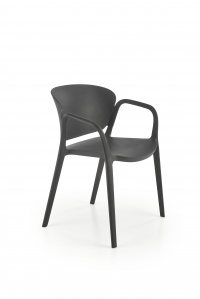 Krzesło z tworzywa sztucznego K491 - czarny k491 krzesło plastik czarny (1p=4szt)
