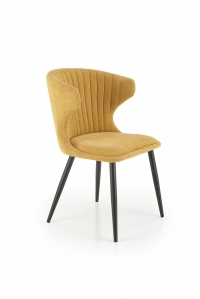 Krzesło tapicerowane K496 - musztardowy k496 krzesło musztardowy