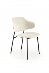 Krzesło tapicerowane z profilowanym oparciem K497 - kremowy k497 krzesło kremowy