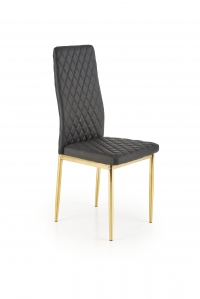 Krzesło tapicerowane K501 - czarny / złoty k501 krzesło czarny