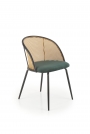 Krzesło z tapicerowanym siedziskiem K508 - ciemna zieleń k508 krzesło ciemny zielony
