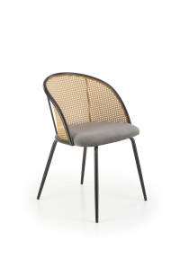 Krzesło z tapicerowanym siedziskiem K508 - popielaty k508 krzesło popielaty