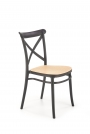 Krzesło z tworzywa sztucznego K512 - czarny / brązowy k512 krzesło czarny / brązowy