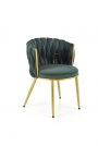 Krzesło tapicerowane K517 - ciemny zielony / złoty k517 krzesło ciemny zielony / złoty