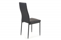 Krzesło tapicerowane ekoskórą K70 - czarny czarne krzesło tapicerowane