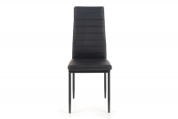Krzesło tapicerowane ekoskórą K70 - czarny czarne krzesło zekoskóry