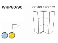 KAMMONO F4 WRP60/90 - szafka wisząca narożna - Klasyczny F4 i F8 