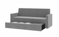 Sofa do półkotapczanu Elegantia 140 cm - Monolith 85 szara sofa elegantia z szufladą na pościel 