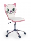 Fotel biurowy Kitty 2 - biały / różowy kitty 2 fotel młodzieżowy biało-różowy