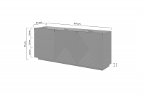 Komoda 167 cm Asha z szufladami - biały mat komoda z szufladami