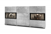 Komoda dwudrzwiowa z trzema szufladami Baros 26 - jasny beton komoda beton
