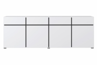 Komoda Cross 25 z szufladami 225 cm - biały / czarny Komoda Cross 25 z szufladami 225 cm - biały / czarny