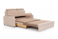 Komplet wypoczynkowy do salonu Amber II - Tkanina  sofa do spania kremowa 