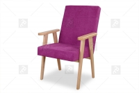 Komplet wypoczynkowy Klubowy PRL różowy fotel prl