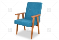 Komplet wypoczynkowy Klubowy PRL niebieski fotel retro