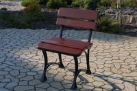 Zestaw mebli ogrodowych Królewski stół + 2 krzesła + 2 ławki - wiśnia krzesło ogrodowe