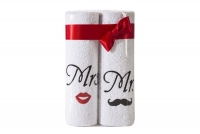 Komplet ręczników Mrs&Mr 50x90 Biały 