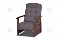Komplet wypoczynkowy Wiktor  fotel z elementami drewna 