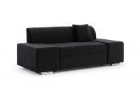 Komplet wypoczynkowy Candel - sofa 2F i 3F  czarna kanpa z szeokimi bokami 