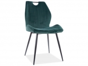 Krzesło tapicerowane Arco Velvet - sielony / Bluvel 78 / czarne nogi Krzesło tapicerowane Arco Velvet - sielony / Bluvel 78 / czarne nogi