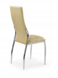 Krzesło tapicerowane K209 - beżowy mebel tapicerowany z pikowaniami