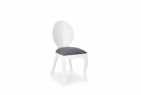 Krzesło do jadalni Verdi biało-popielate eleganckie krzesło 
