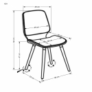 Krzesło drewniane K511 - kremowy / orzechowy krzesło drewniane k511 - kremowy / orzechowy