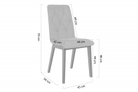 Krzesło drewniane Platinum 5 z tapicerowanym siedziskiem 