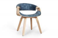 Krzesło gięte Dakota - dąb/morski Krzesło tapicerowane