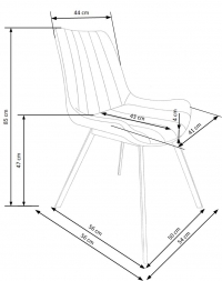 Krzesło K279 - popielaty / czarny krzesło k279 - popielaty / czarny